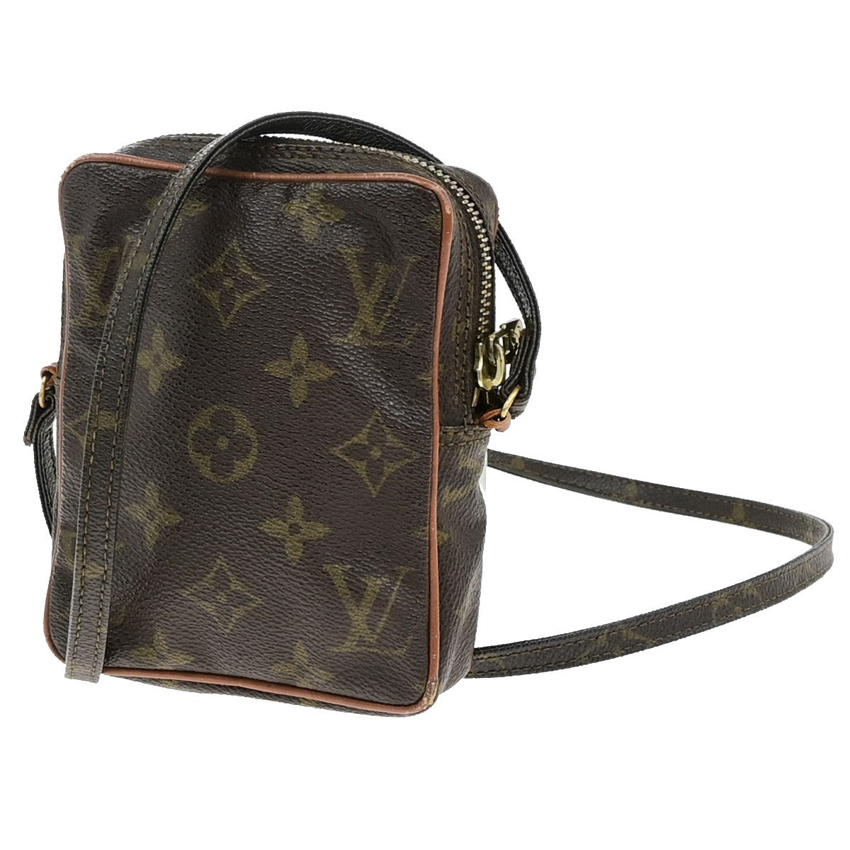 LOUIS VUITTON LV Mini Danube Shoulder Bag Monogram Leather Brown M45268 02YH114