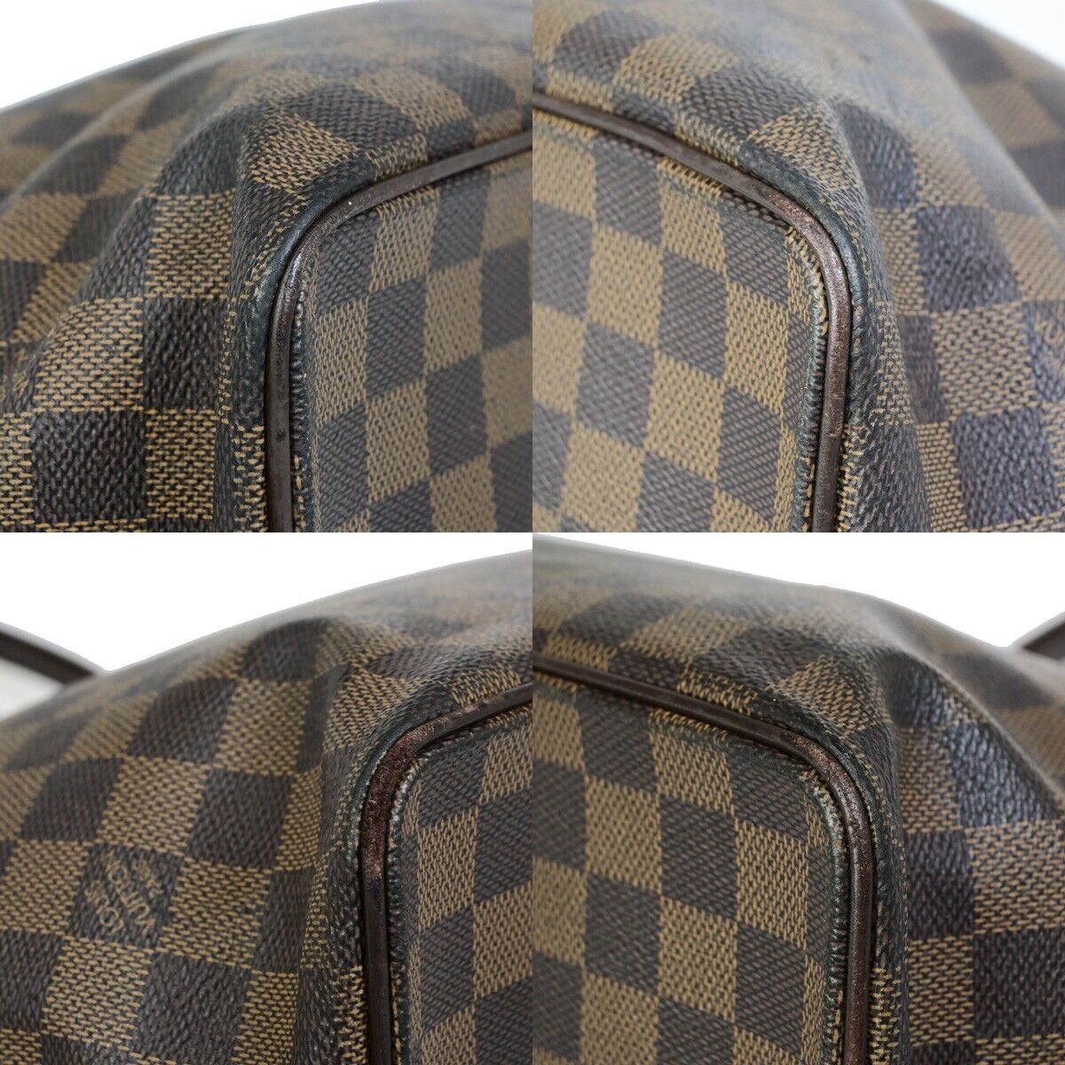LOUIS VUITTON Saleya MM Shoulder Bag Damier Ebene Leather Brown N51182 72EC496