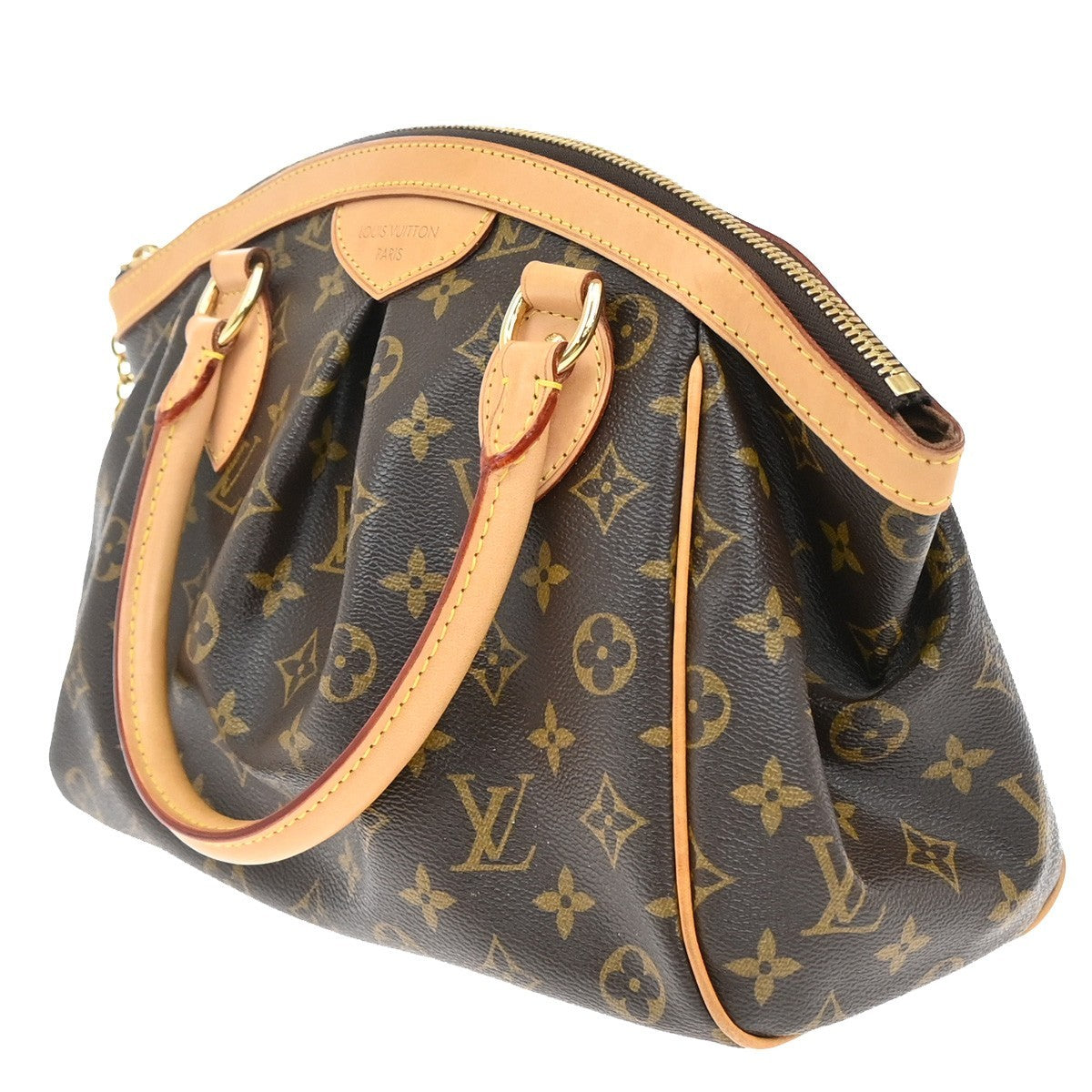 LOUIS VUITTON Tivoli PM Handbag Monogram Leather France Brown M40143 609RF668