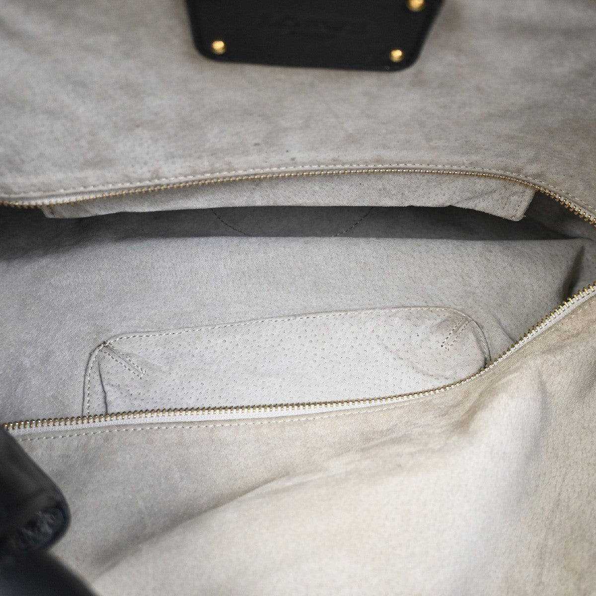 LOEWE ANAGRAM Logo Nappa Aire Tote Hand Bag Leather Black GHW Spain 12RL835