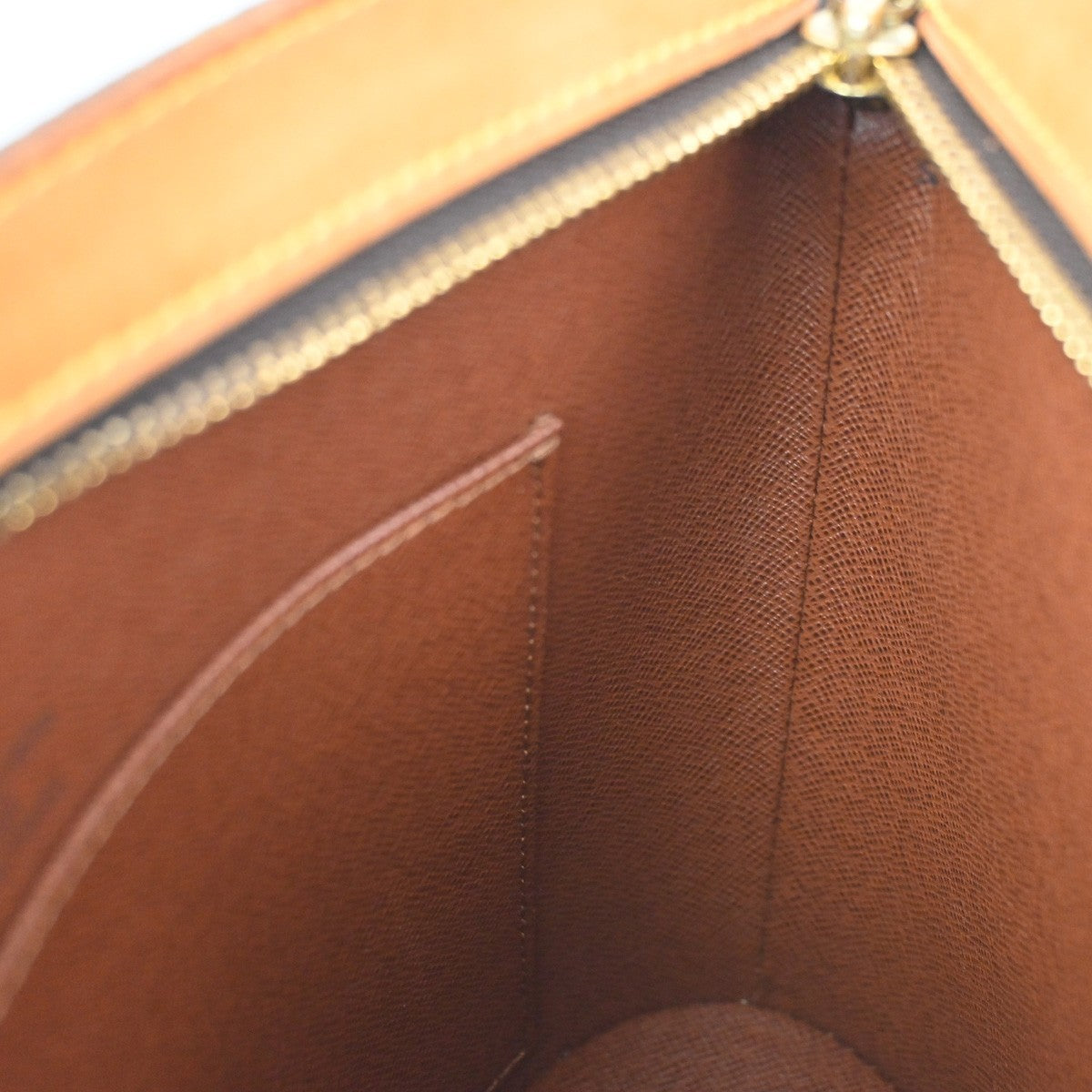 LOUIS VUITTON Logo Drouot Shoulder Bag Monogram Leather Brown M51290 76CA272