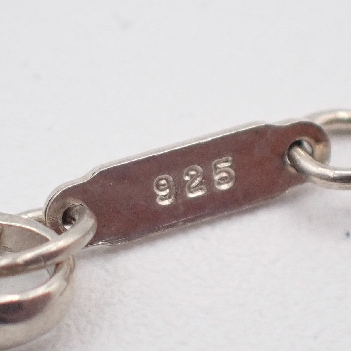 TIFFANY & CO. Logo Open Heart 16mm Chain Necklace Silver AG925 05KC375