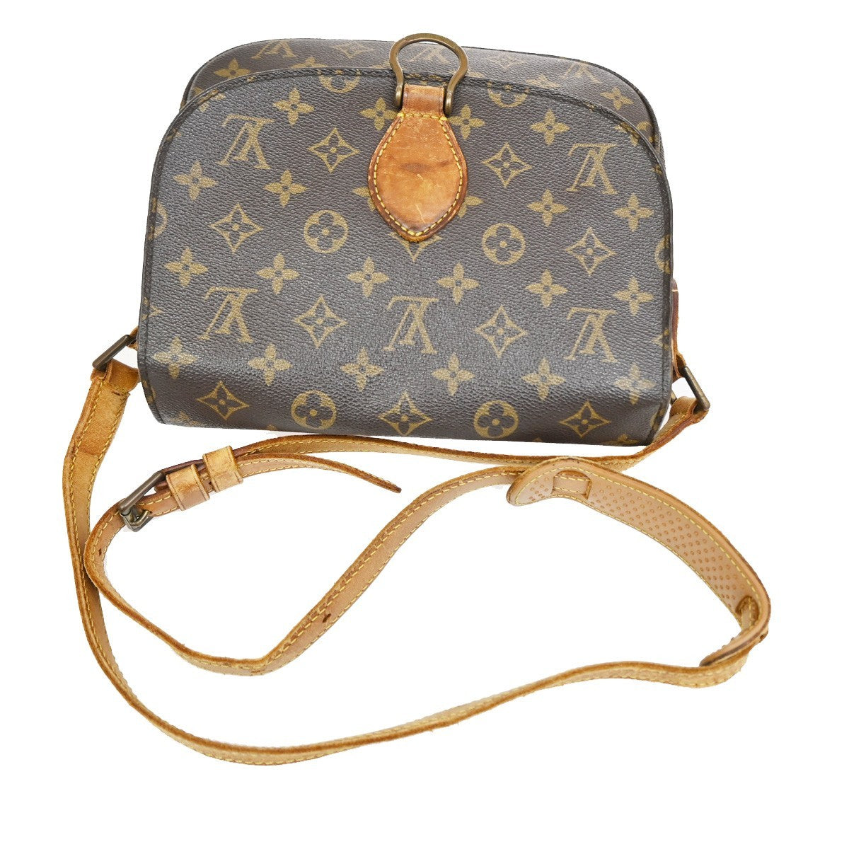 LOUIS VUITTON Saint Cloud GM Shoulder Bag Monogram Leather Brown M51242 65TA044