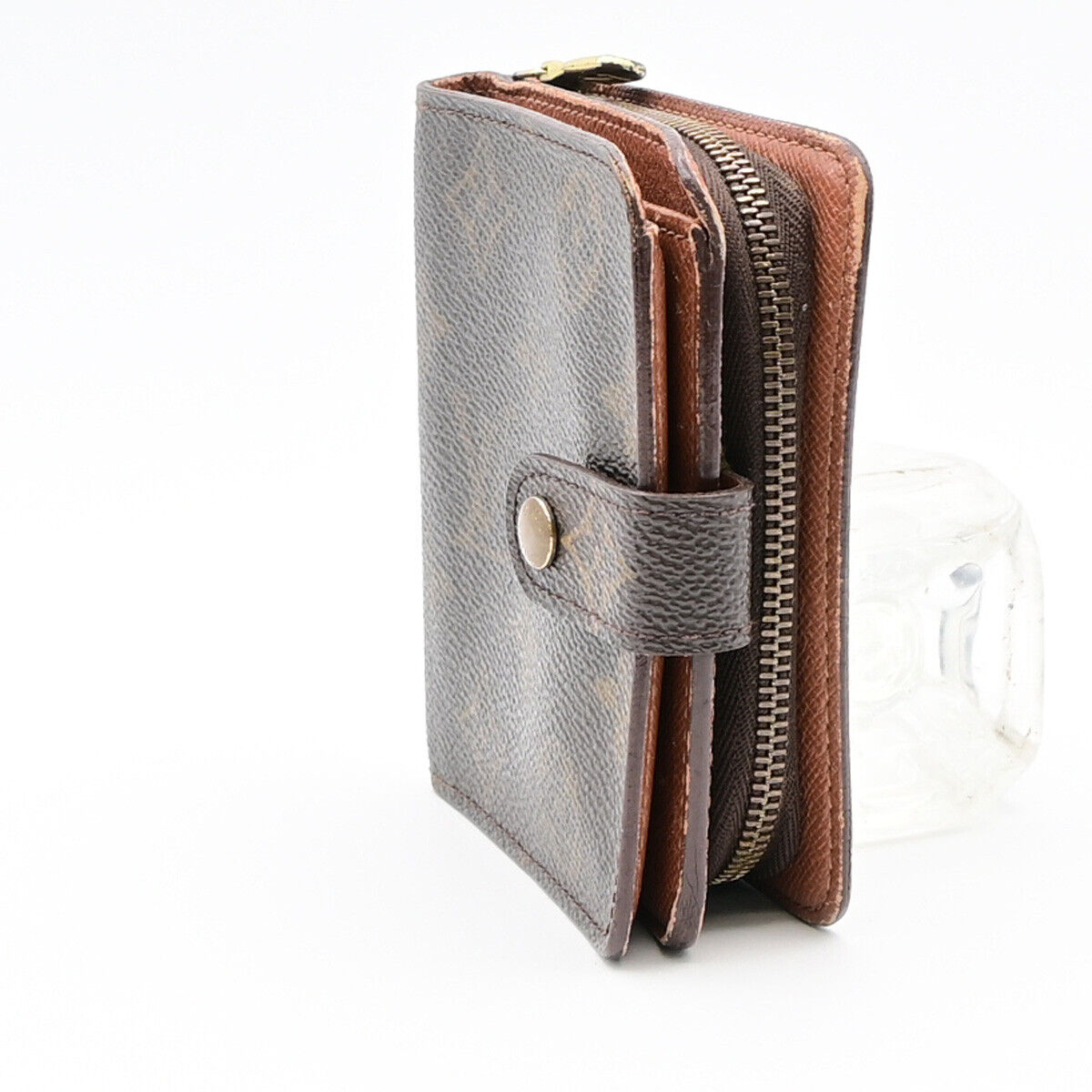 LOUIS VUITTON Compact Zip Bifold Wallet Monogram Leather Brown M61667 08YE810