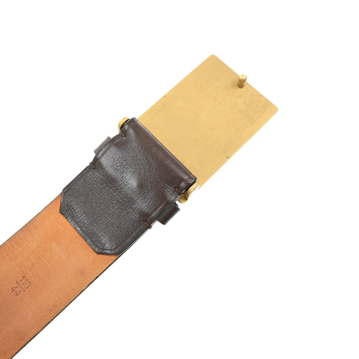 LOUIS VUITTON Logo Ceinture Utah Belt 110/44 Leather Brown GHW M6811W 30KB418