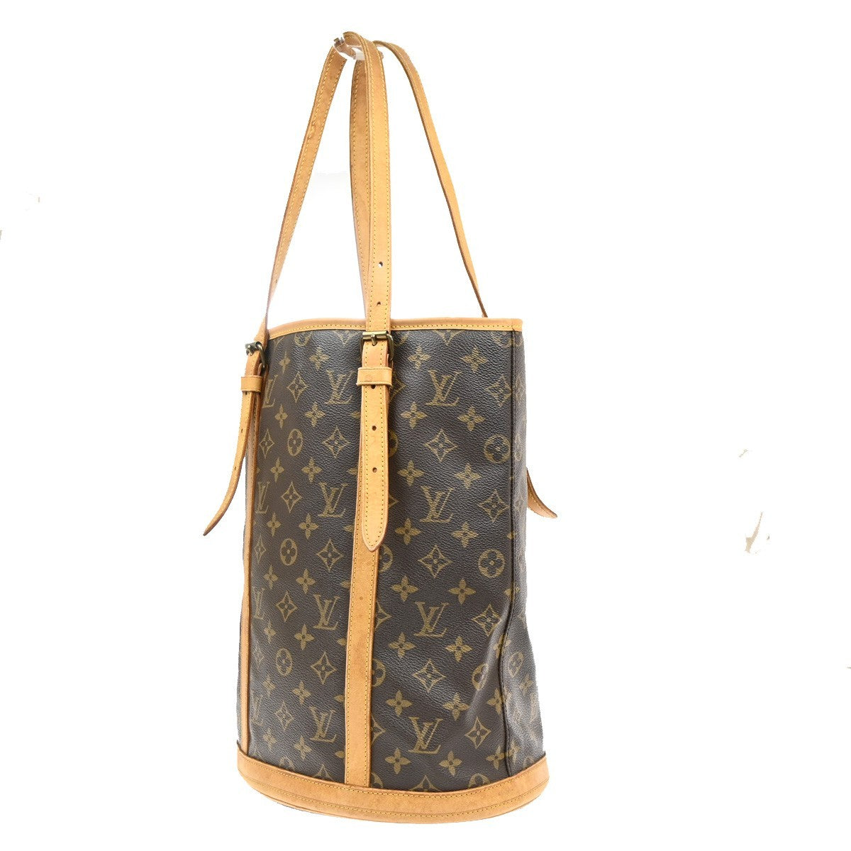 LOUIS VUITTON BUCKET GM Shoulder Tote Bag Monogram Leather Brown M42236 89MA672