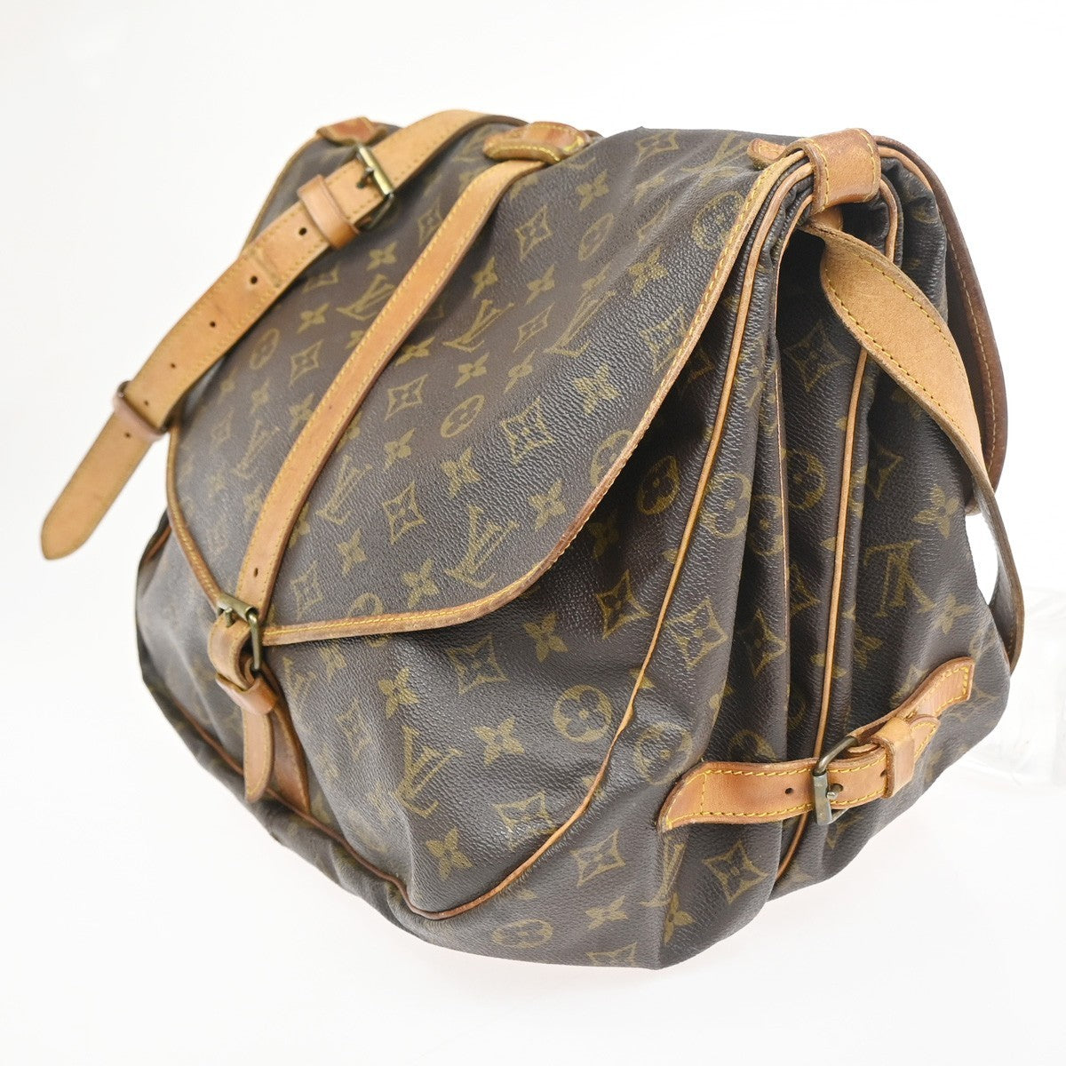 LOUIS VUITTON Saumur 35 Shoulder Bag Monogram Leather BN France M42254 60CA675