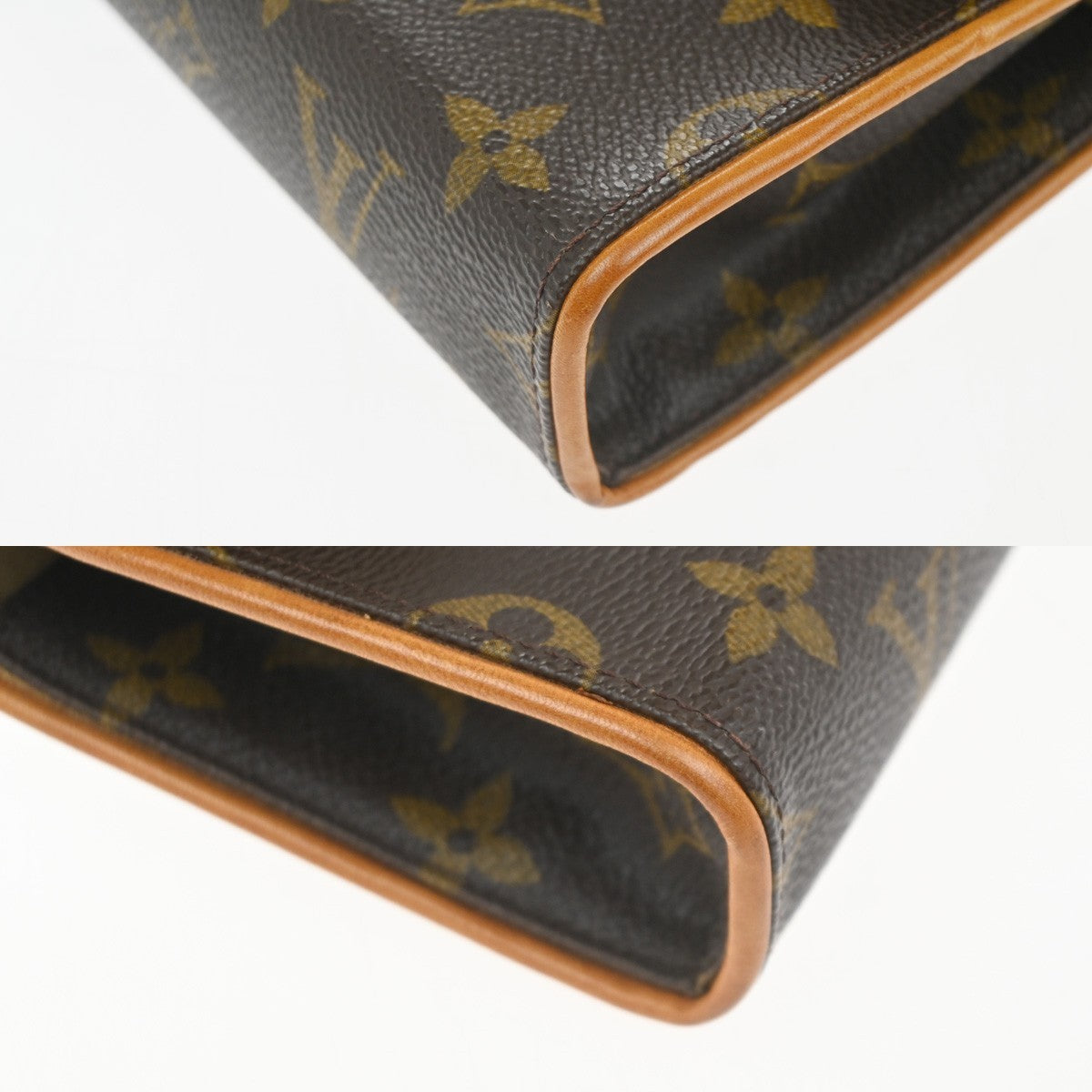 LOUIS VUITTON Pochette Florentine Bum Bag Monogram Leather Brown M51855 76CA737