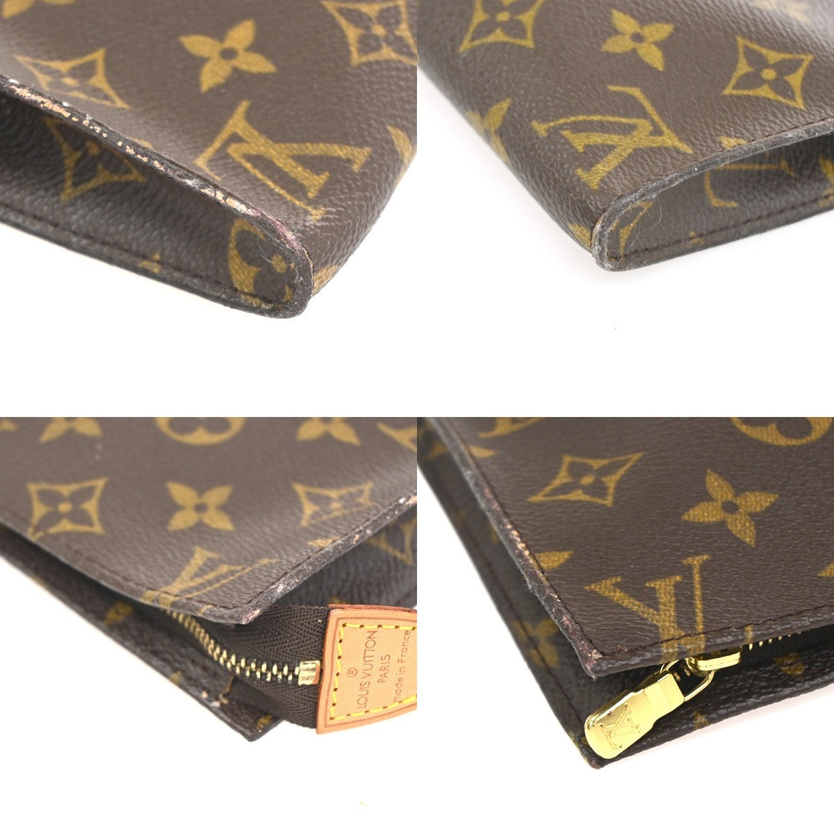 LOUIS VUITTON BUCKET GM Clutch Mini Pouch Bag Monogram Leather France 05KC734