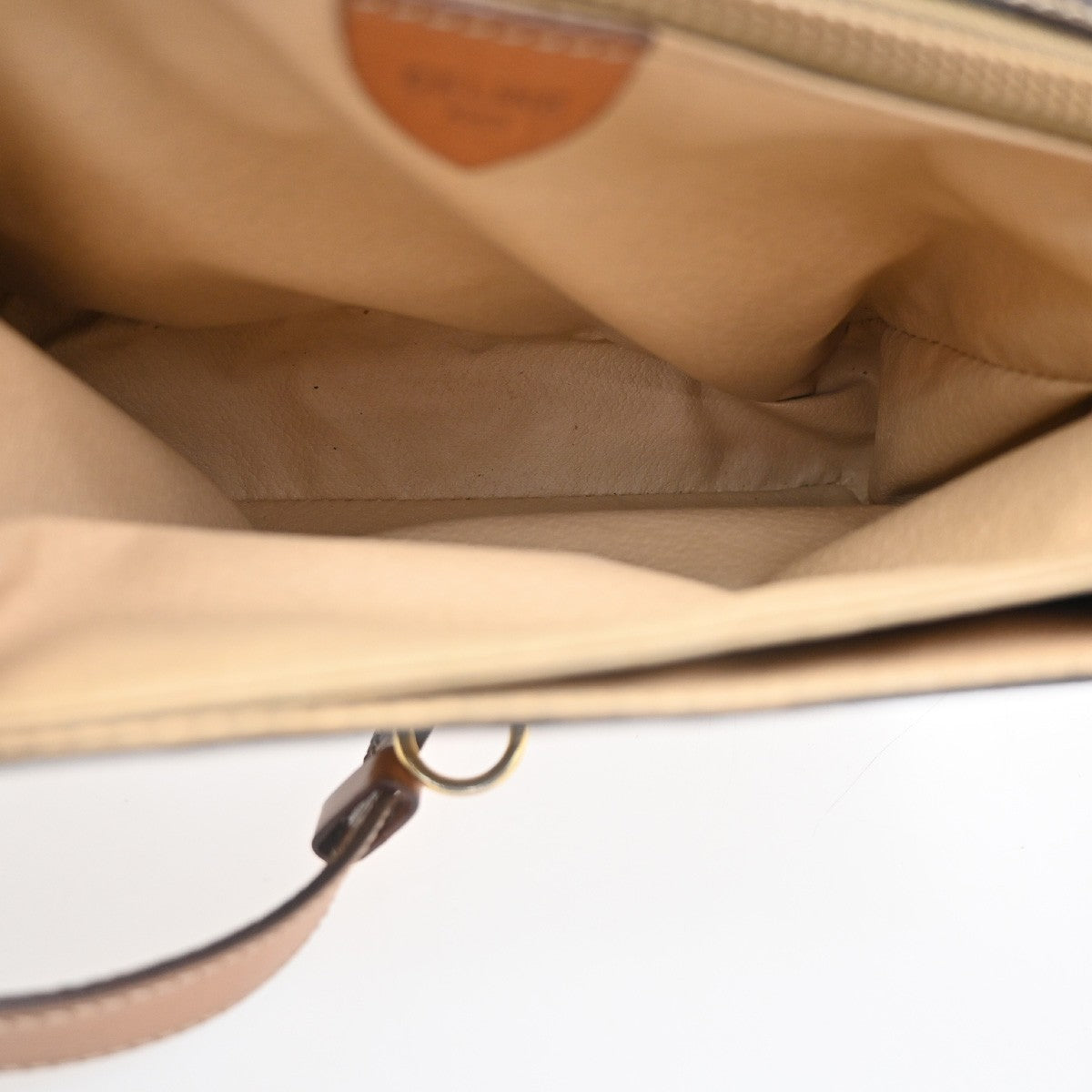 CELINE Logo Macadam Pattern Shoulder Bag PVC Leather Brown GHW Italy 32KC723