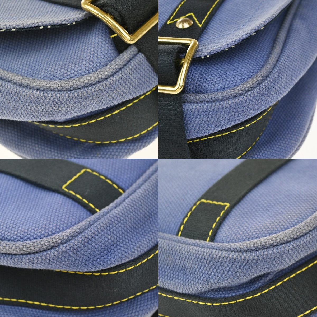 LOUIS VUITTON Busas PM Shoulder Bag Antigua Canvas Leather Blue M40073 65KP572