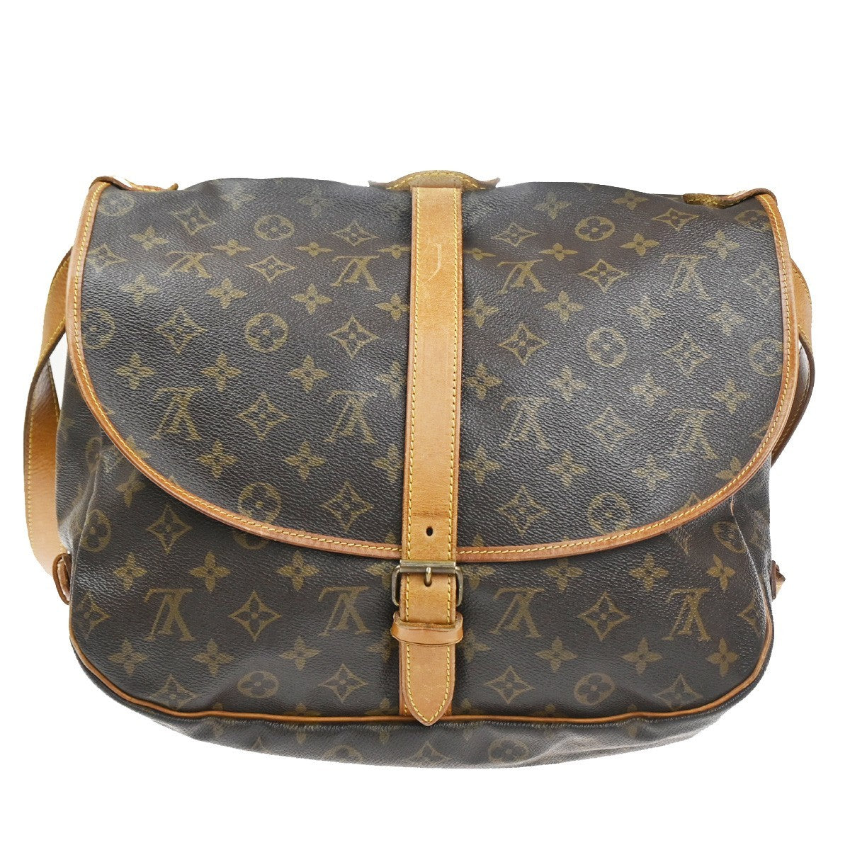 LOUIS VUITTON Saumur 35 Shoulder Bag Monogram Leather BN France M42254 72KC960