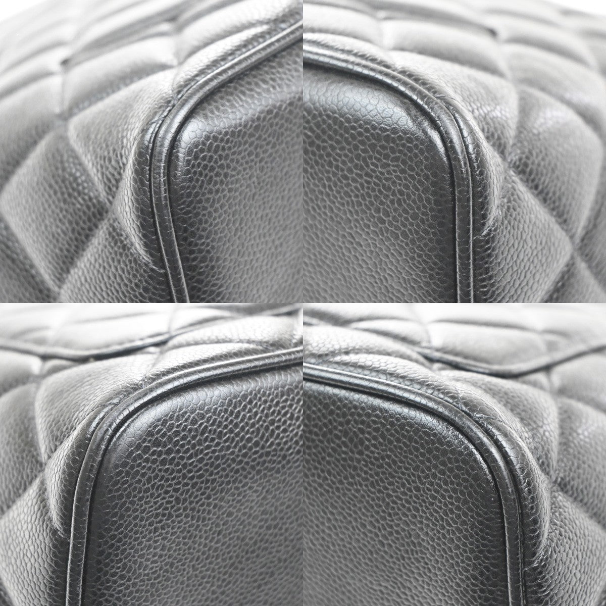 CHANEL CC Medallion Shoulder Bag Grained Calfskin Leather Black SHW VTG 690RL956