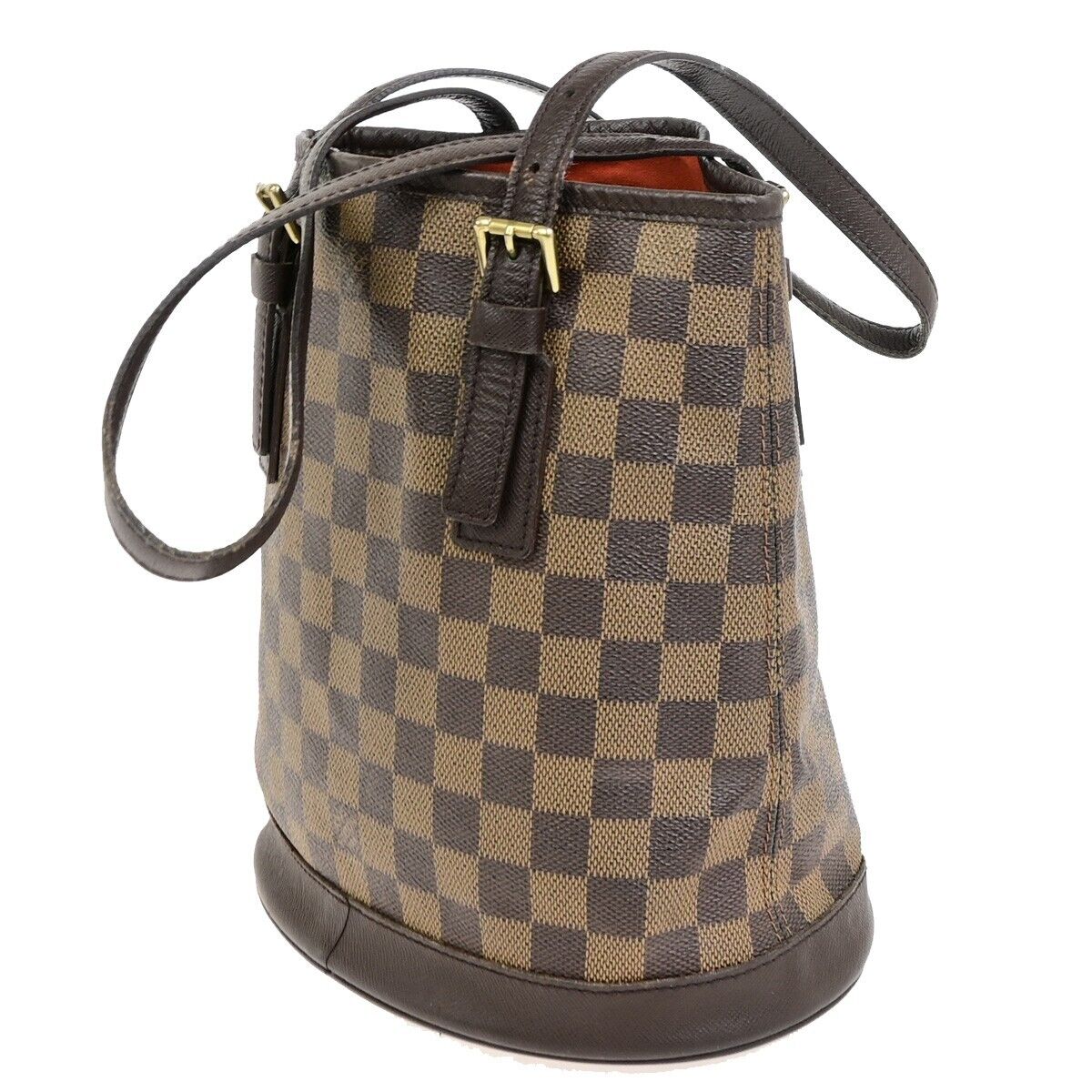 LOUIS VUITTON Marais Shoulder Bag Damier Ebene Leather Brown N42240 84EA283