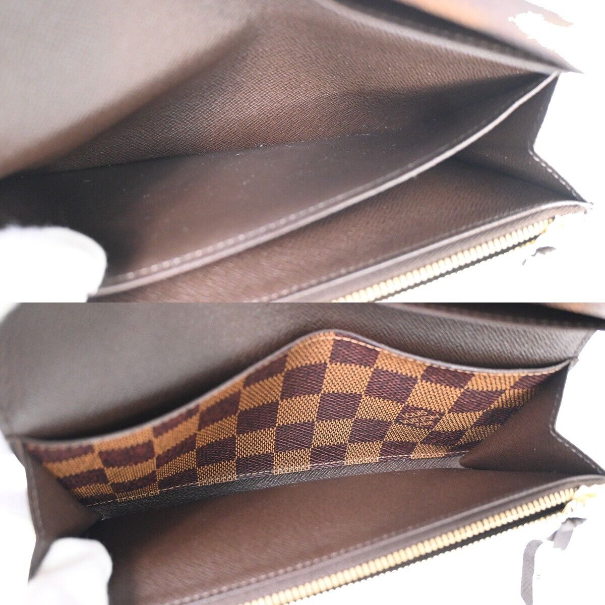LOUIS VUITTON Portefeuille Emilie Long Bifold Wallet Damier Brown N63019 31RJ271