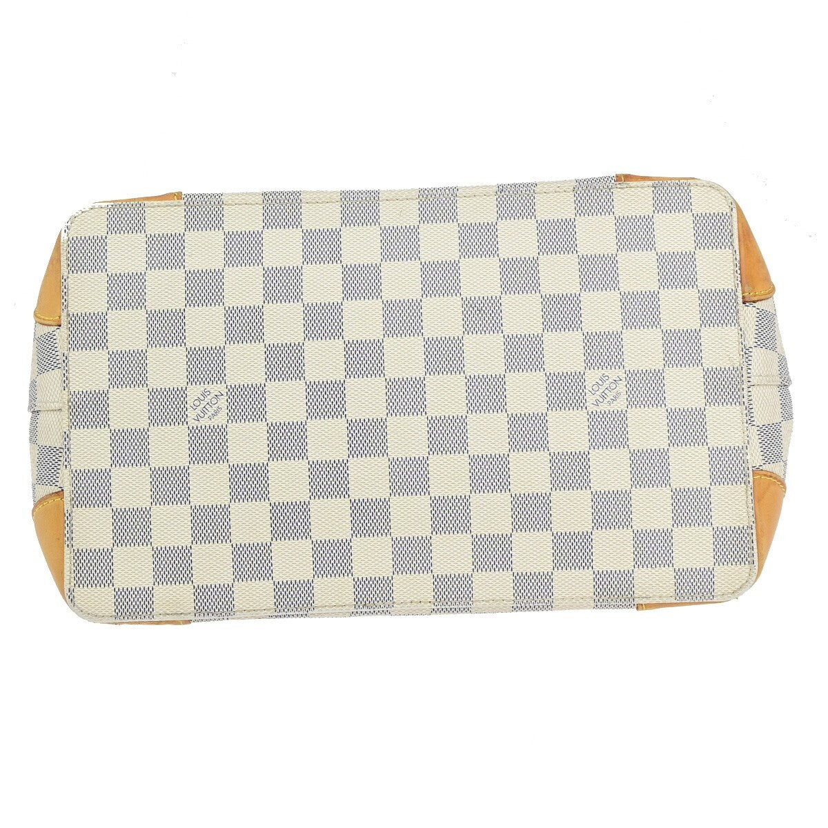 LOUIS VUITTON Hampstead PM Shoulder Bag Damier Azur Leather White N51207 82EC306