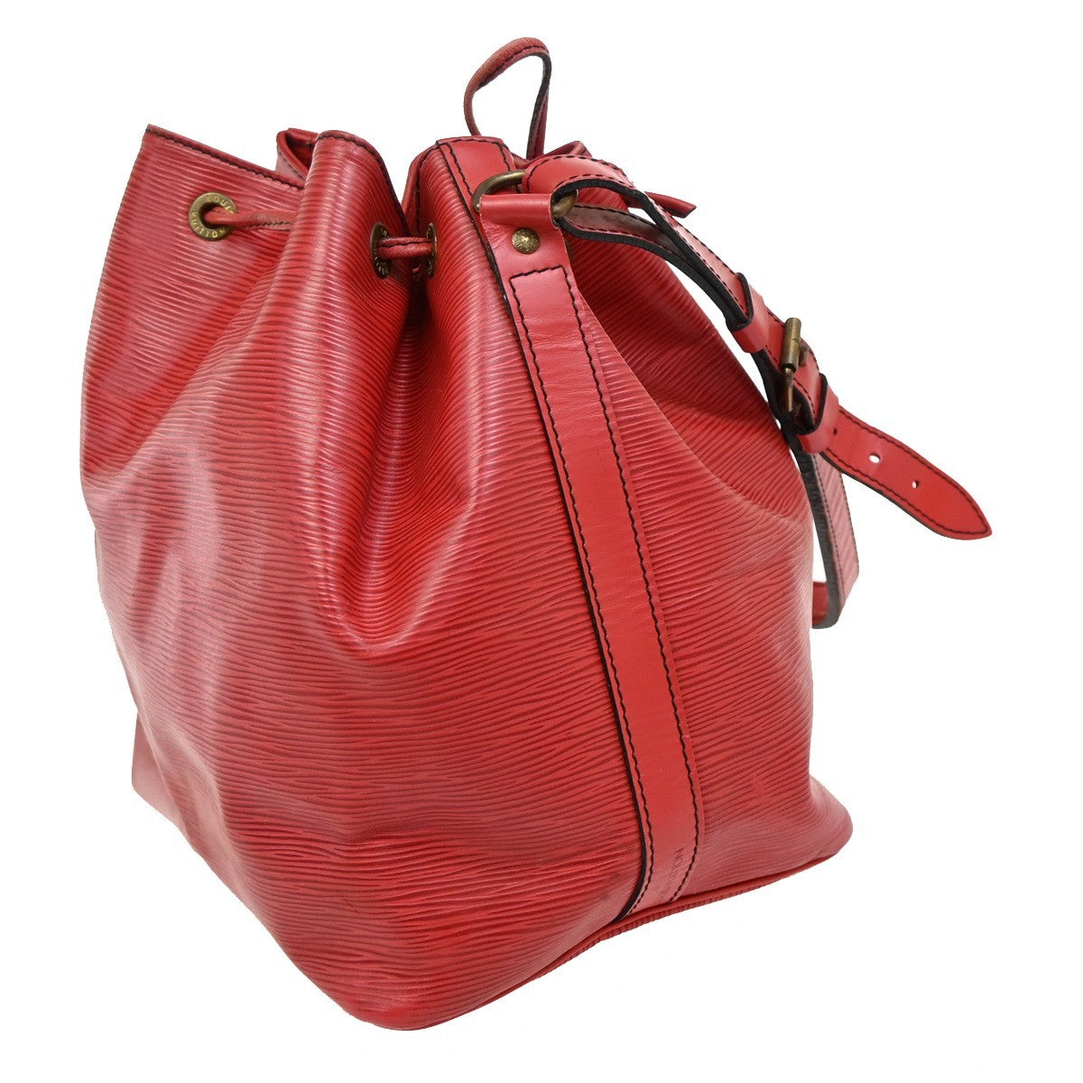 LOUIS VUITTON Petit Noe Drawstring Shoulder Bag Epi Leather Red M44107 37EF884