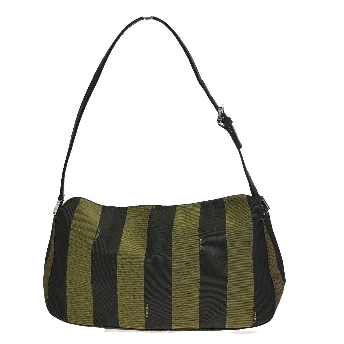 FENDI Pequin Shoulder Hand Bag Canvas Leather Brown SHW Italy 35CA962