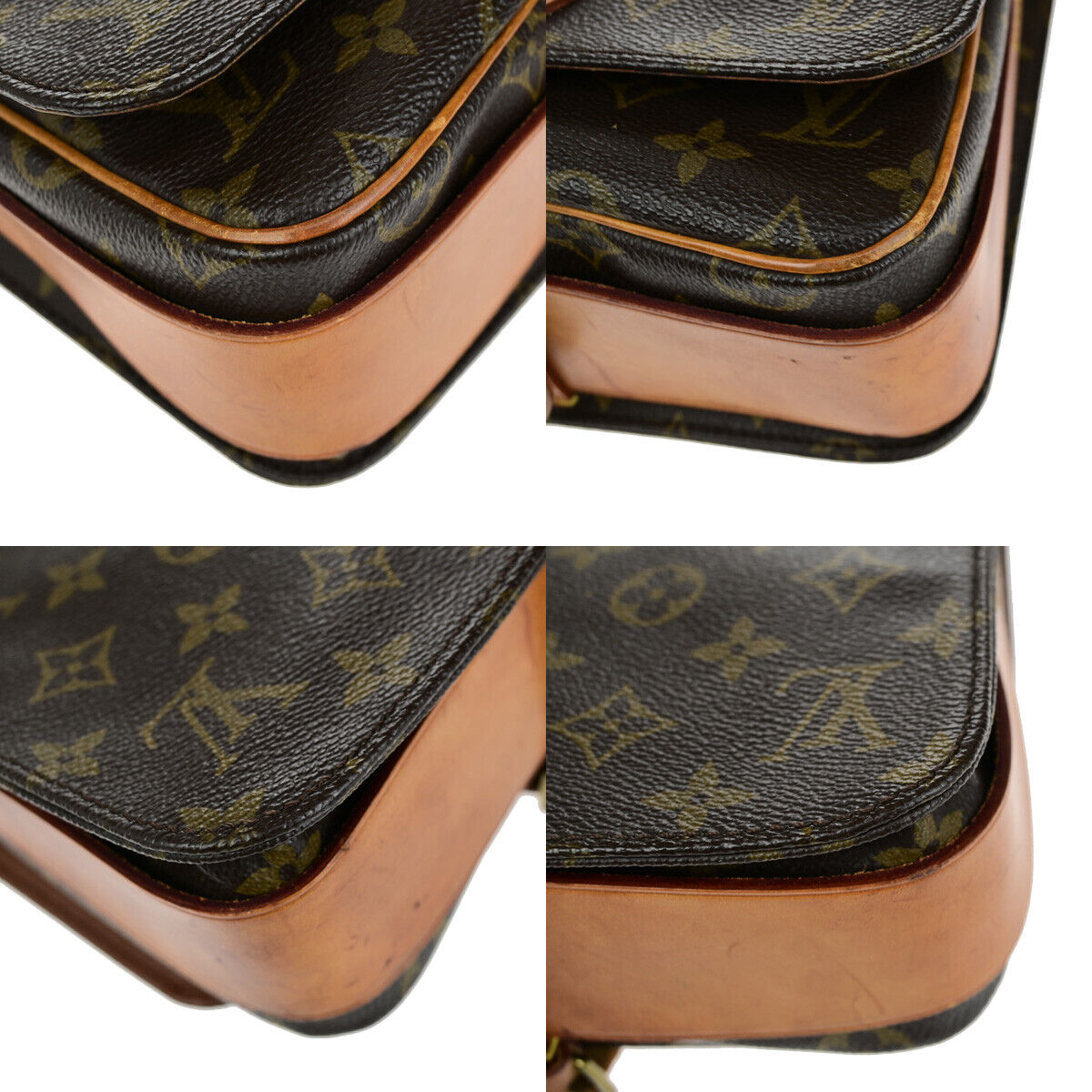 LOUIS VUITTON Cartouchiere MM Shoulder Bag Monogram Leather Brown M51253 36YG722