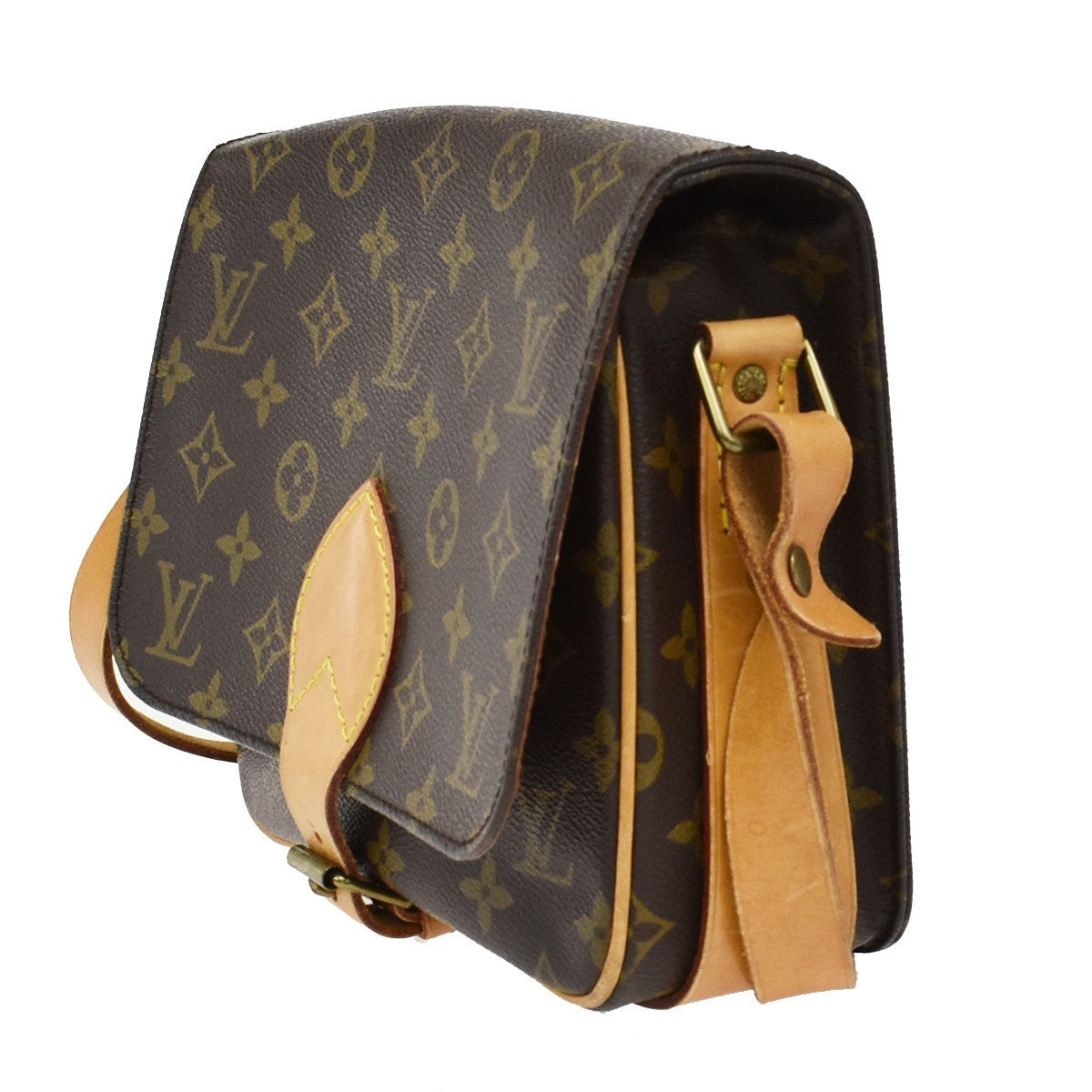LOUIS VUITTON Cartouchiere MM Shoulder Bag Monogram Leather Brown M51253 79CA065