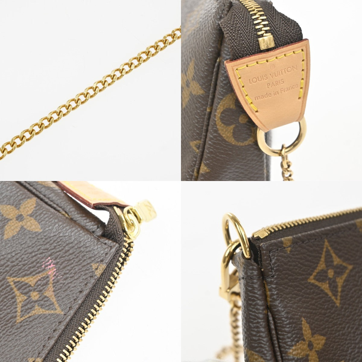 LOUIS VUITTON Mini Pochette Accessoires Hand Bag Monogram Leather M58009 72MA572