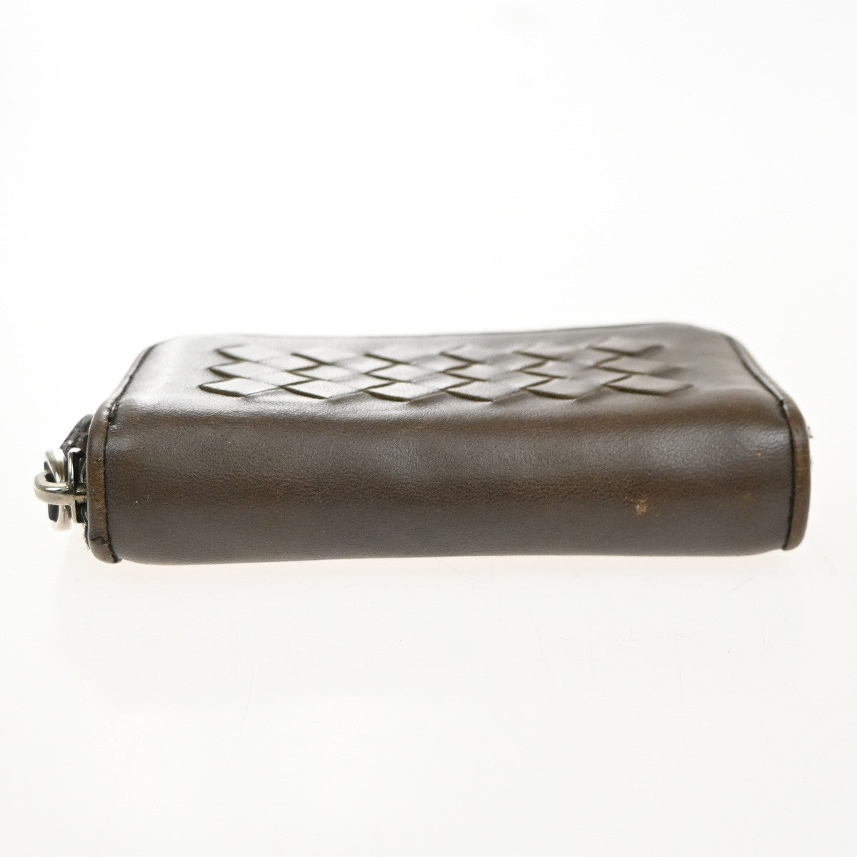BOTTEGA VENETA Logo Intrecciato Coin Case Wallet Leather Brown Italy 02KD050