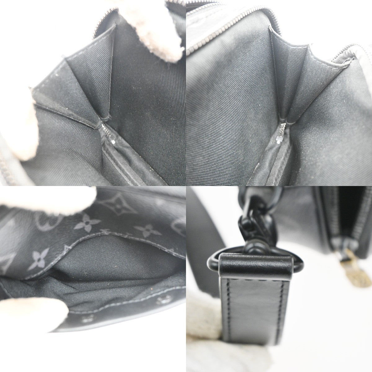 LOUIS VUITTON Alpha Wearable Shoulder Bag Monogram Eclipse Black M82542 660MA337