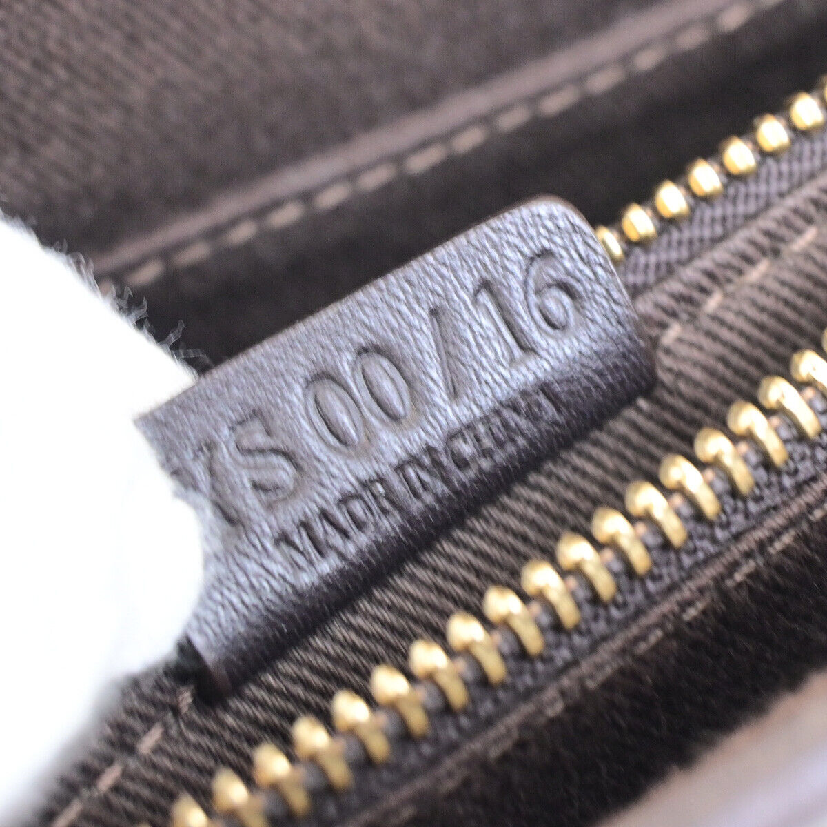 CELINE Logo Macadam Pattern Shoulder Tote Bag Canvas Leather Brown GHW 30SJ476