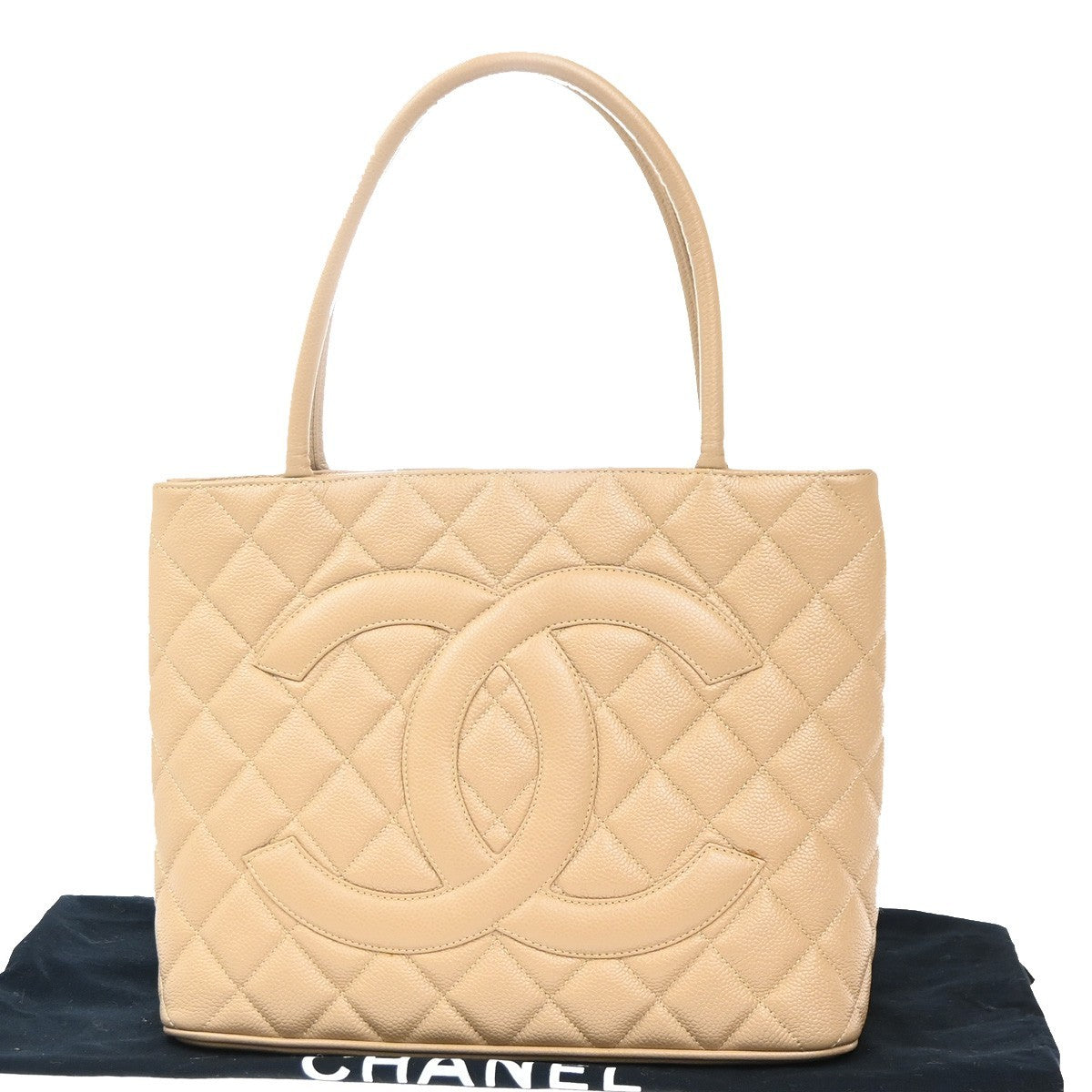 CHANEL CC Matelasse Shoulder Hand Bag Grained Calfskin Leather BE Italy 369RL781