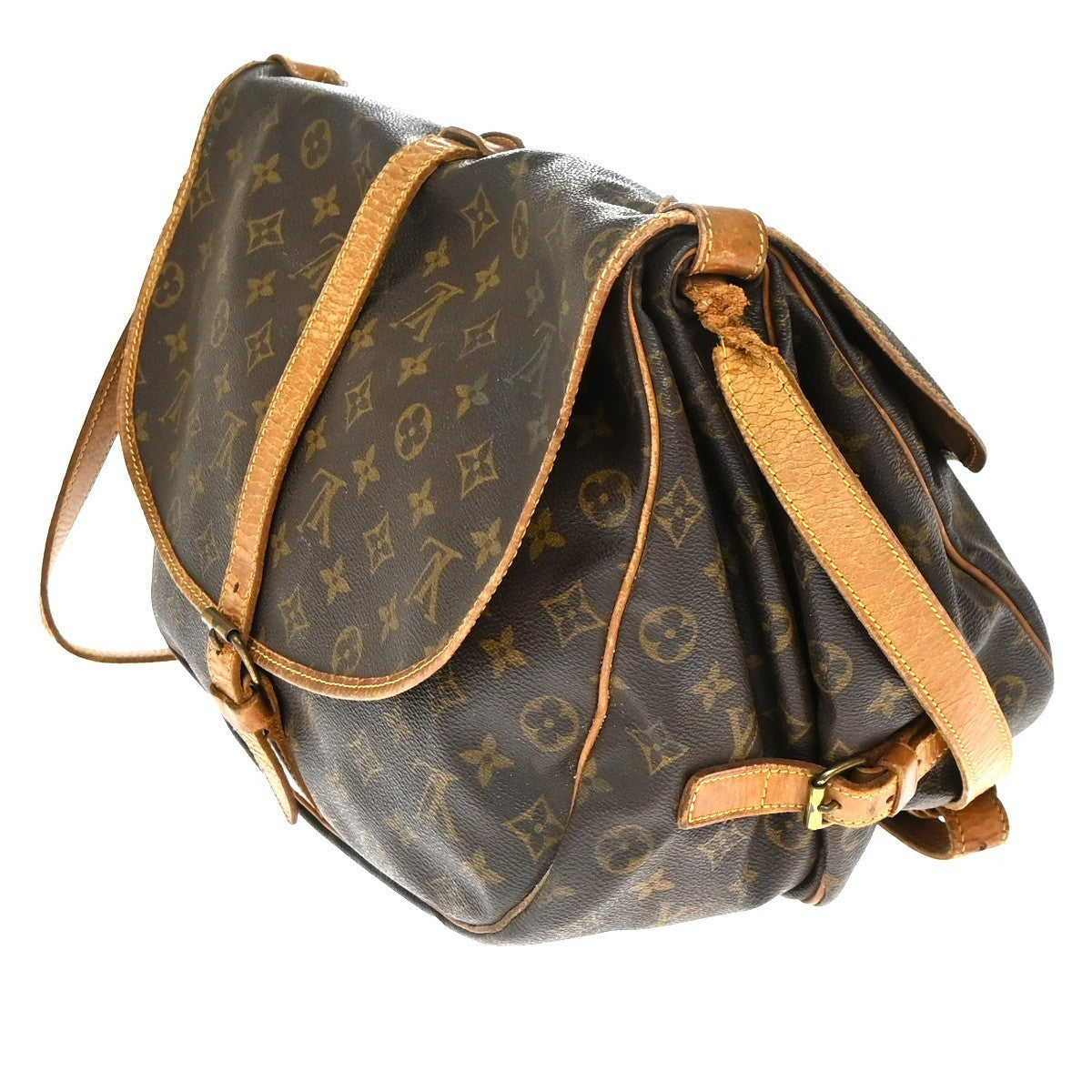 LOUIS VUITTON Saumur 35 Shoulder Bag Monogram Leather BN France M42254 67MA656