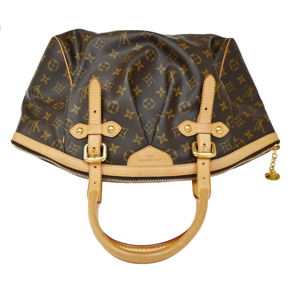 LOUIS VUITTON LV Tivoli GM Shoulder Bag Monogram Leather Brown M40144 57CA616