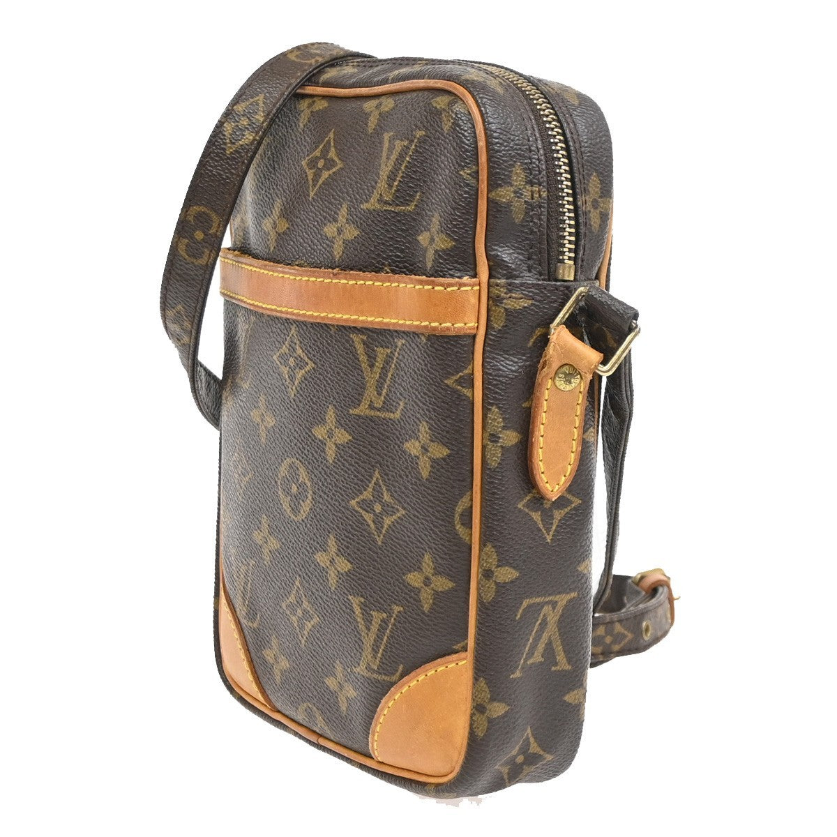 LOUIS VUITTON Danube Shoulder Bag Monogram Leather Brown France M45266 82TA712