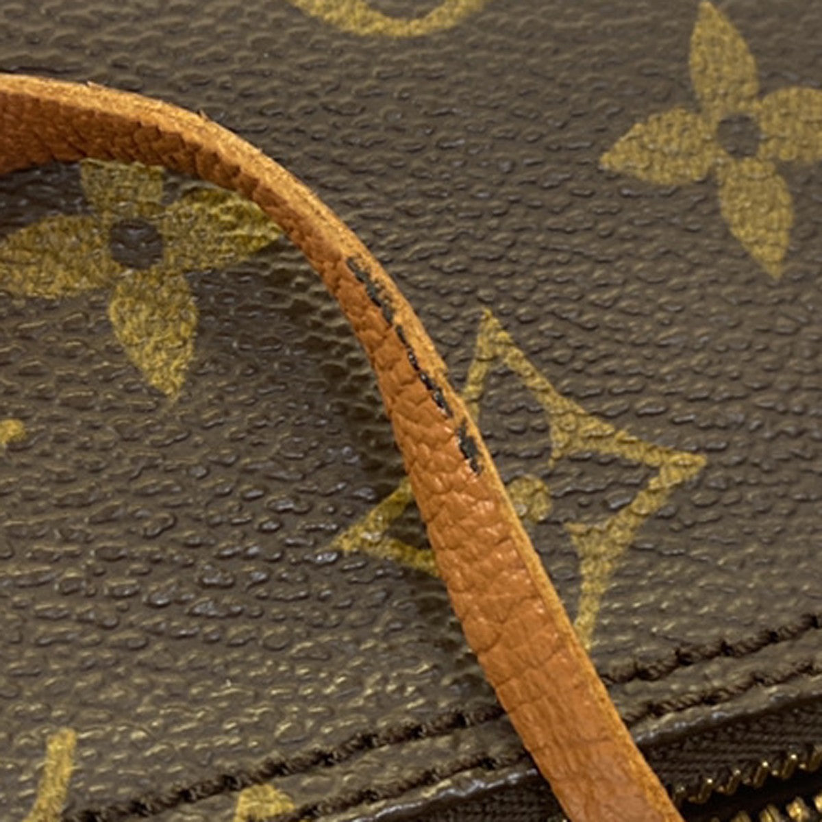LOUIS VUITTON LV Papillon Pouch Mini Hand Bag Monogram Leather Brown 62YH064