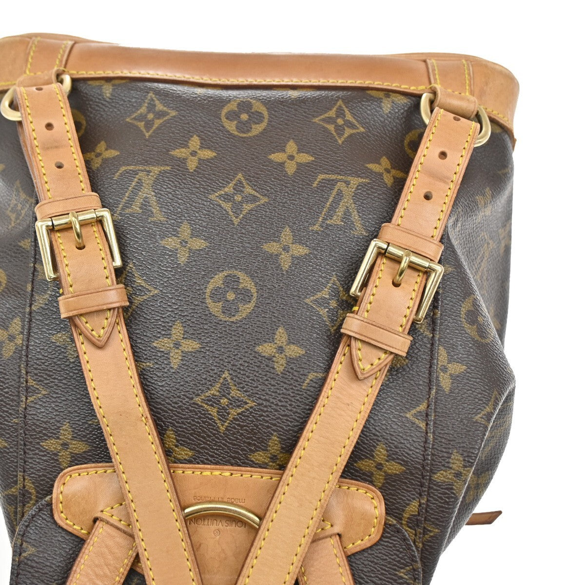 LOUIS VUITTON Montsouris MM Backpack Bag Monogram Leather Brown M51136 97EE233