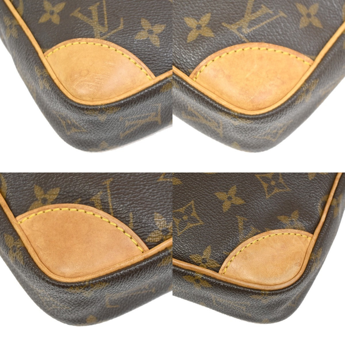 LOUIS VUITTON Danube Shoulder Bag Monogram Leather Brown France M45266 31PA032