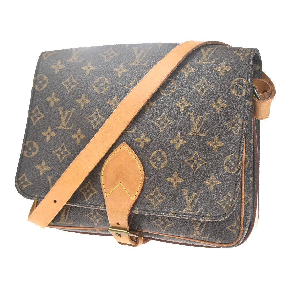 LOUIS VUITTON Cartouchiere GM Shoulder Bag Monogram Leather Brown M51252 72EF802