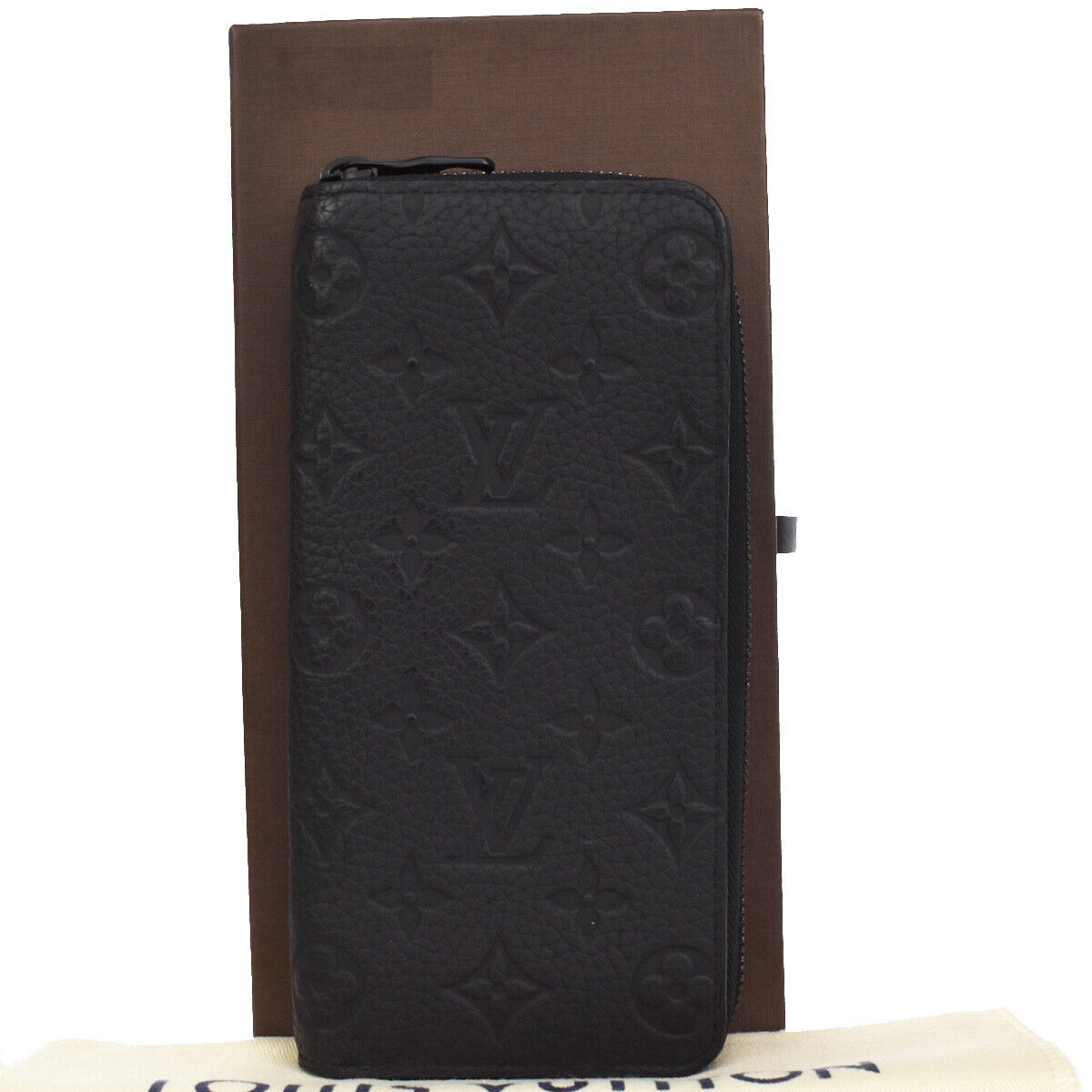 LOUIS VUITTON Zippy Wallet Vertical Wallet Monogram Taurillon BK M69047 12RC999