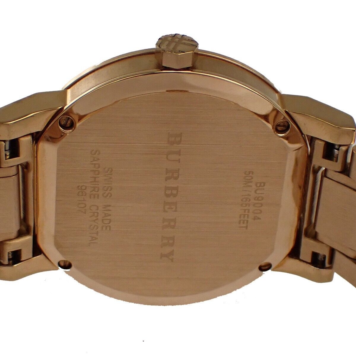 BURBERRY Logo BU9004 The City Wrist Watch Stainless Steel Rose Gold 65RJ640
