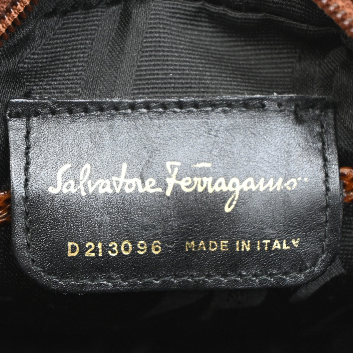 SALVATORE FERRAGAMO Vara Mini Shoulder Bag Embossing Leather Brown GHW 62FB624