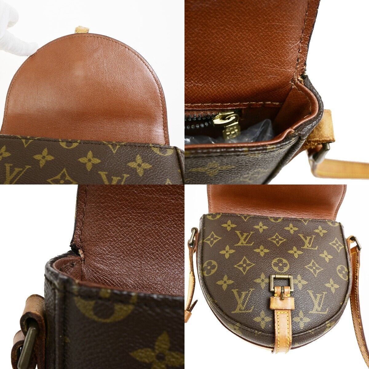 LOUIS VUITTON Chantilly PM Shoulder Bag Monogram Leather Brown M51234 69SJ463