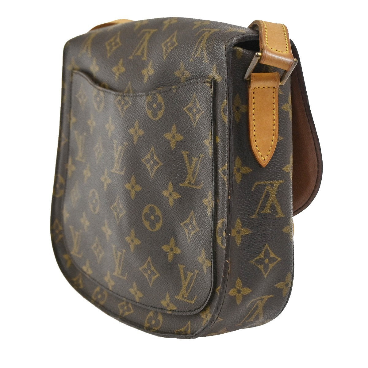 LOUIS VUITTON Saint Cloud GM Shoulder Bag Monogram Leather Brown M51242  39CA826