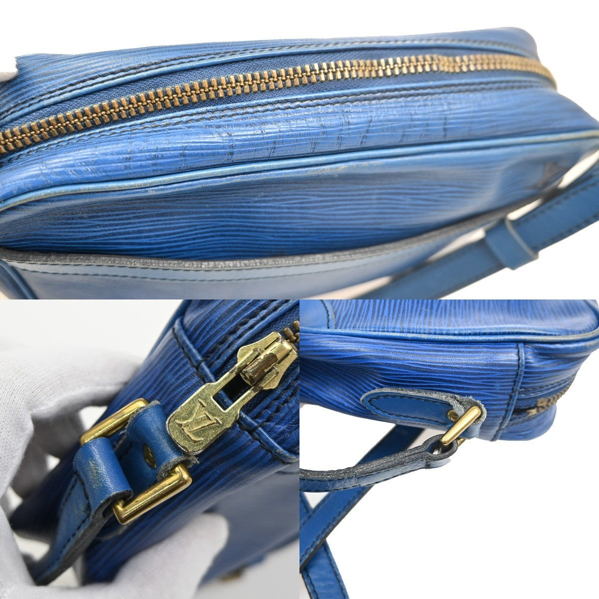 LOUIS VUITTON Trocadero 24 Epi Leather Shoulder Bag Blue France M52317 61KC158