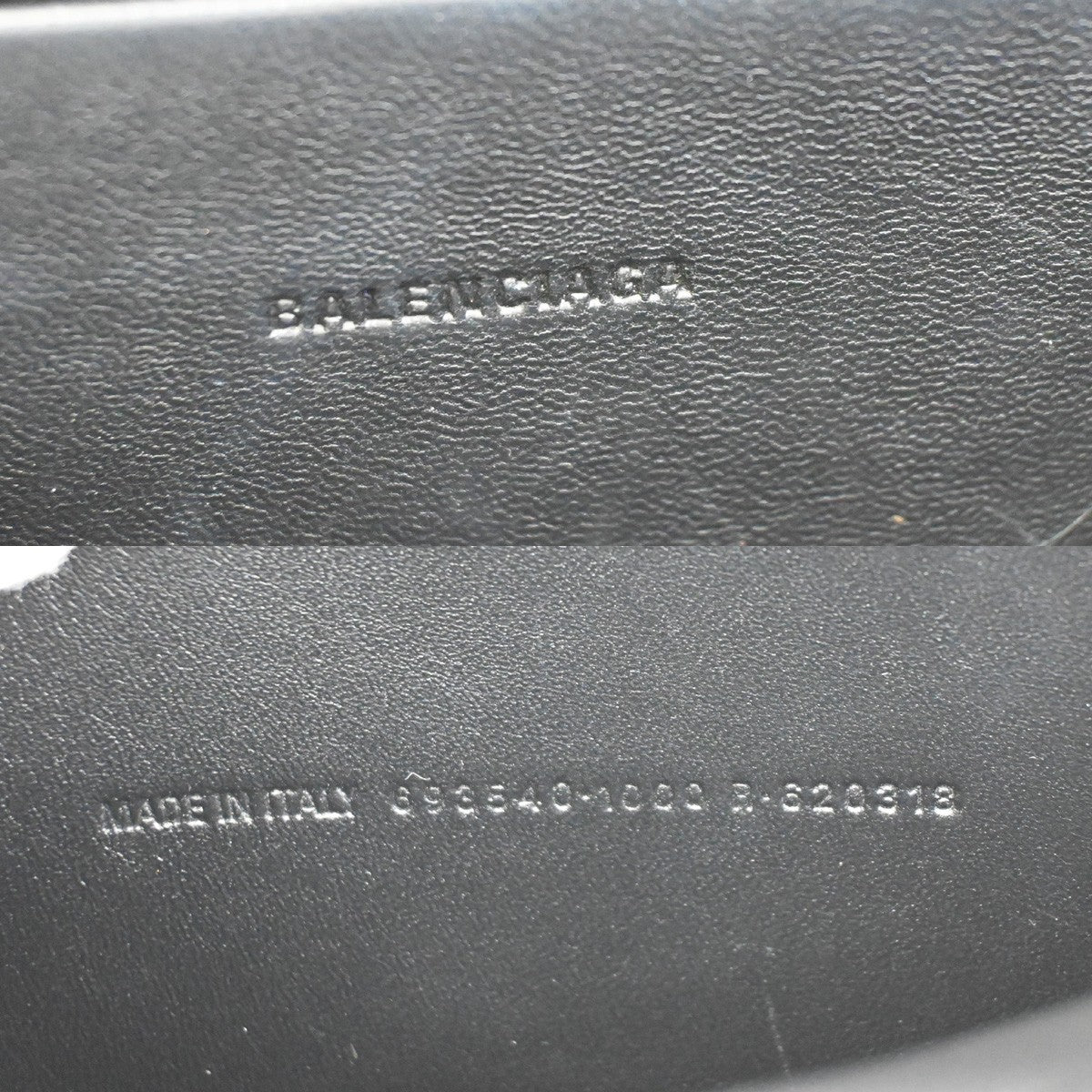 BALENCIAGA Logo Car Flap Crossbody Shoulder Bag Leather Black Italy 79KC627