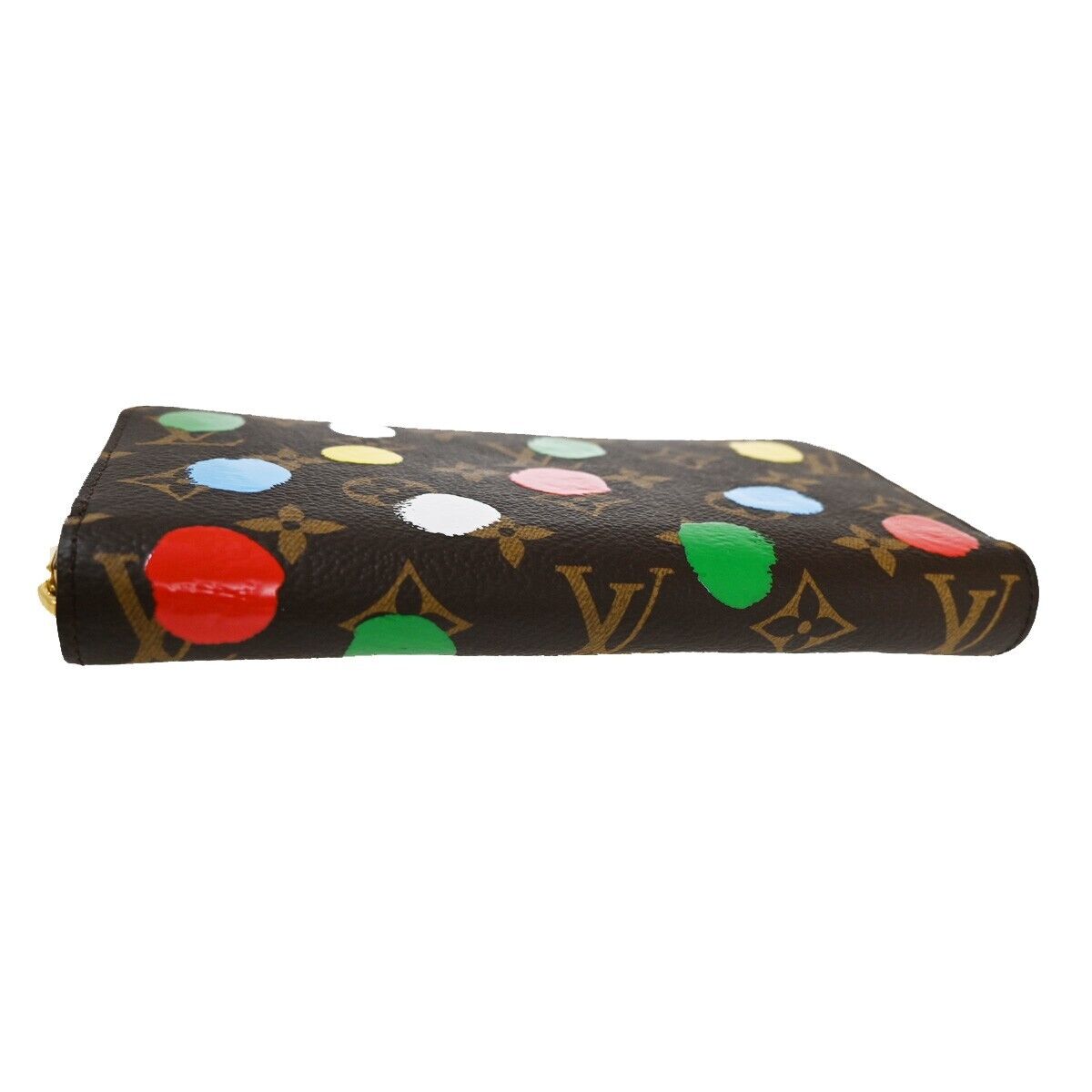 LOUIS VUITTON LV × YK Long Zippy Wallet Monogram 3D Dots Brown M81864 605RH887