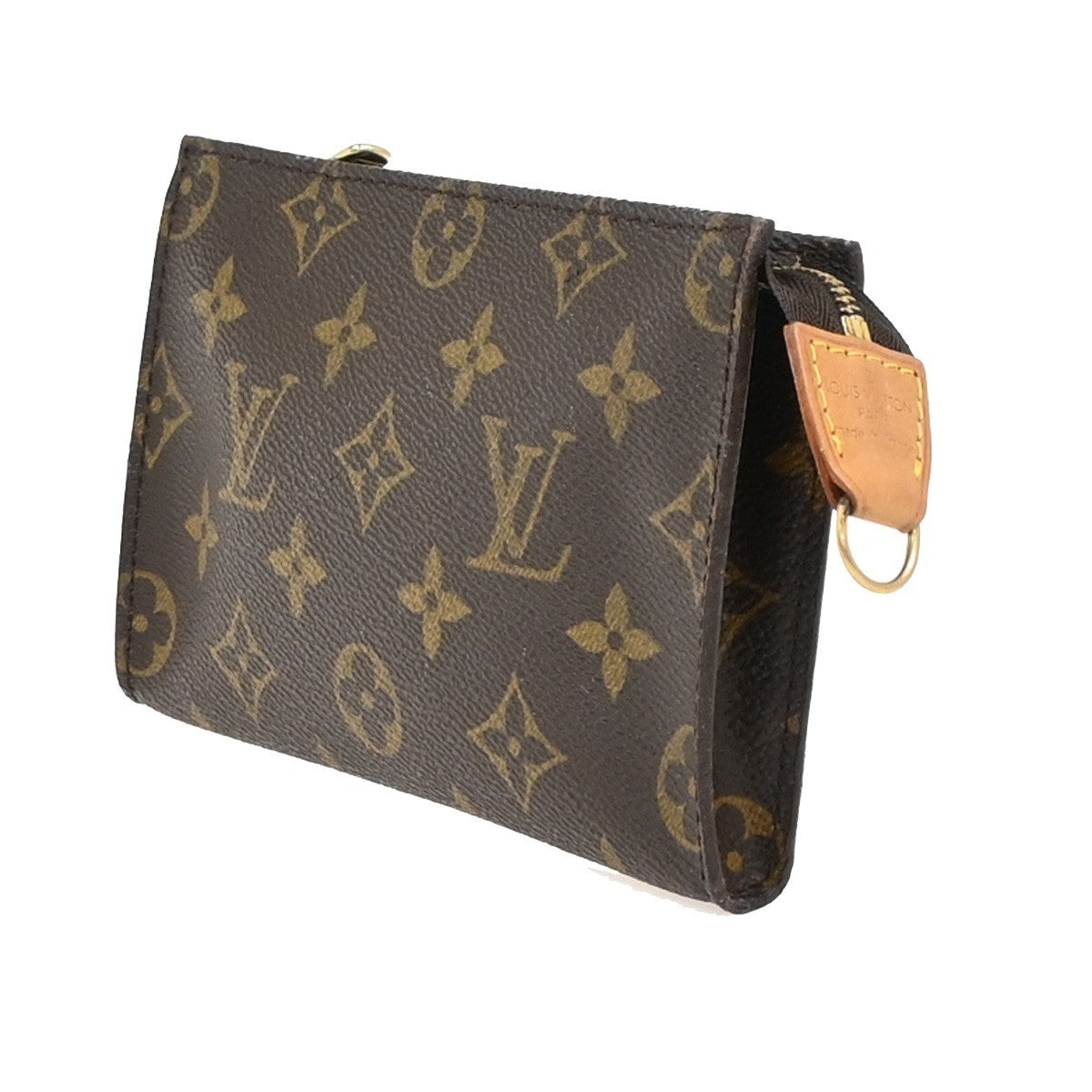LOUIS VUITTON Bucket PM Accessory Pouch Clutch Bag Monogram Leather GHW 66KC681