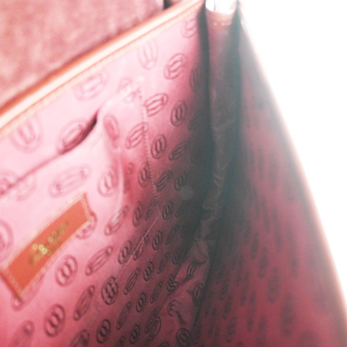 CARTIER 2C Logo Shoulder Crossbody Bag Leather Red GHW France 35YJ122