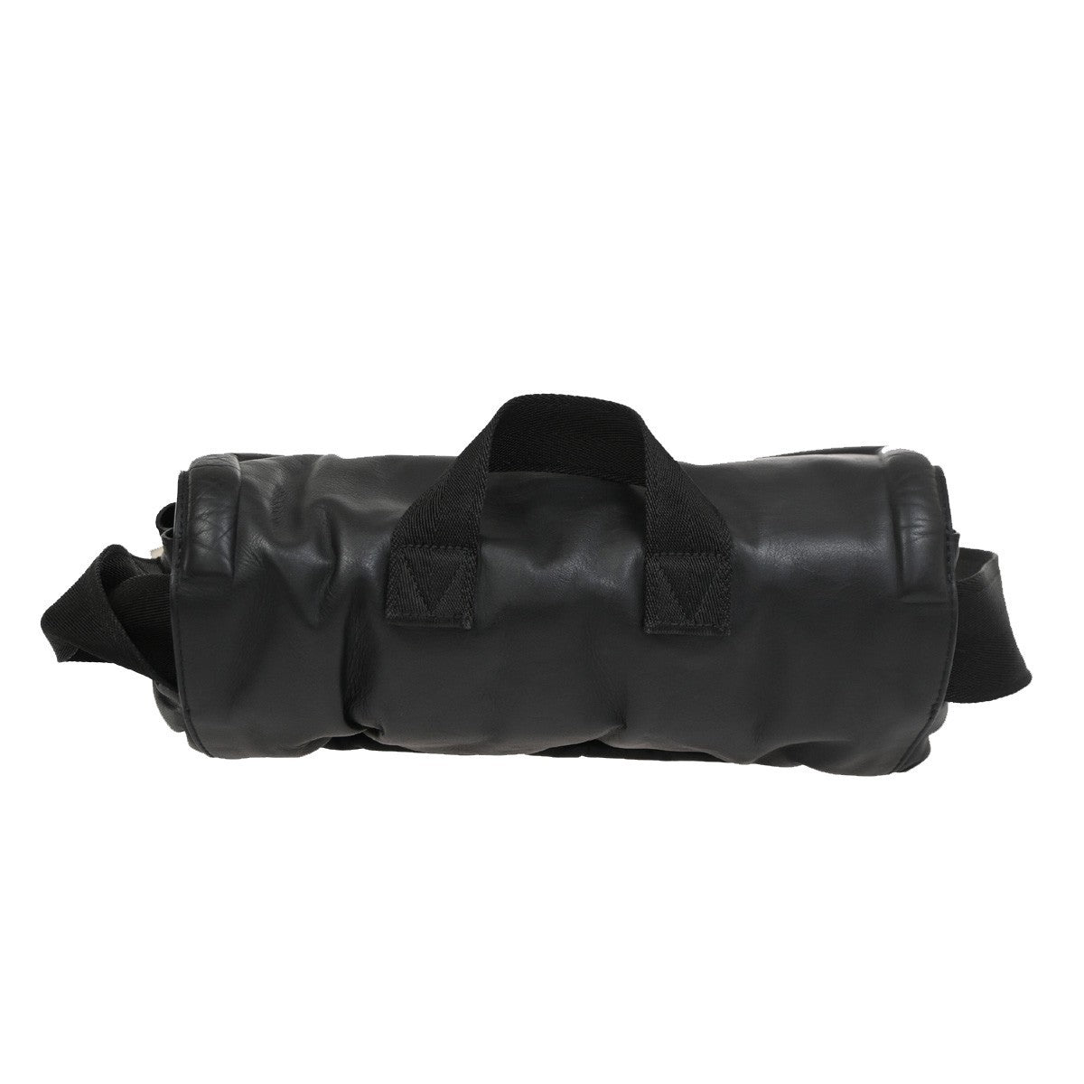 BOTTEGA VENETA Logo Beak Belt Waist Bag Leather Black SHW Italy 50RL603