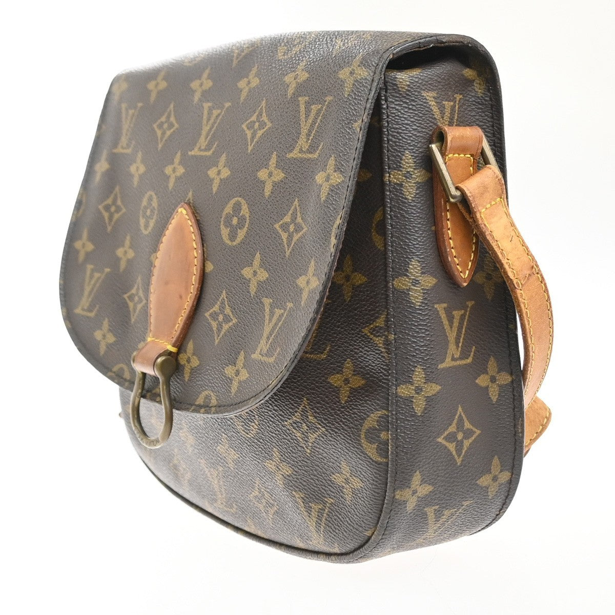 LOUIS VUITTON Saint Cloud GM Shoulder Bag Monogram Leather Brown M51242 33MA507