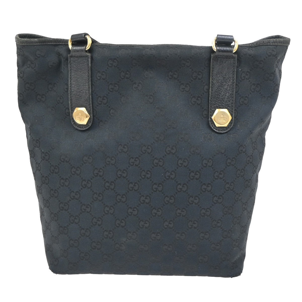 GUCCI GG Pattern Shoulder Tote Handbag Bag Canvas Leather BK GHW Italy 04KC919