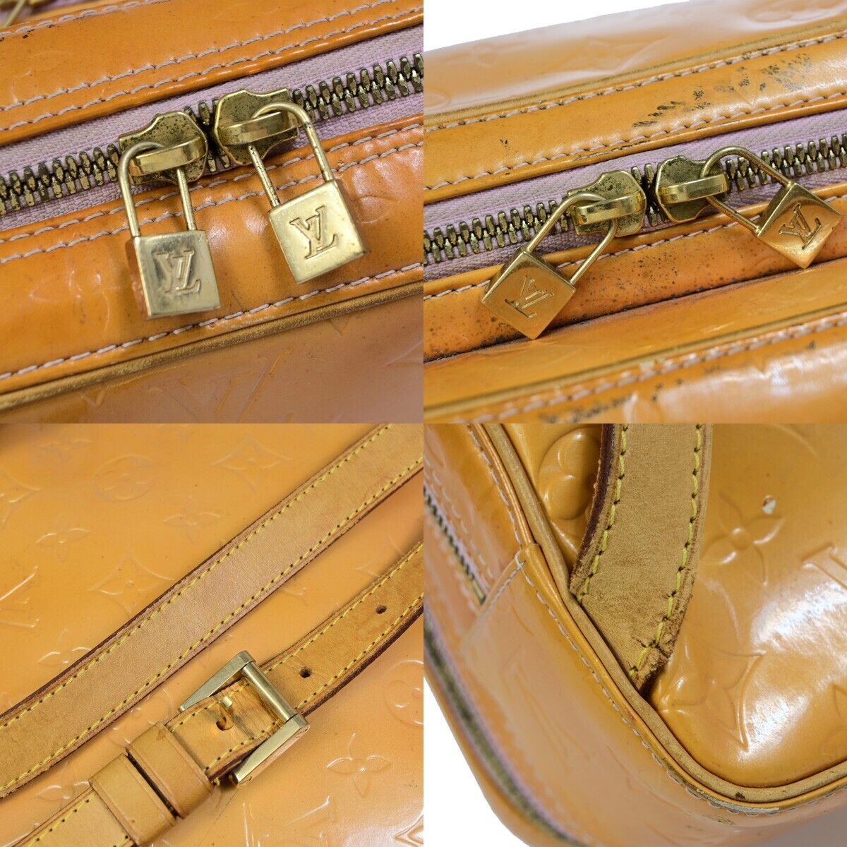LOUIS VUITTON Marley Backpack Bag Monogram Vernis Leather Rose M91039 07EB442
